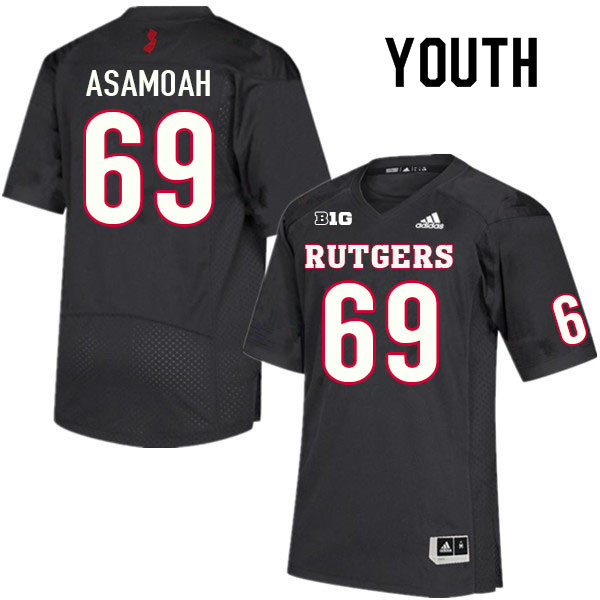 Youth #69 Kwabena Asamoah Rutgers Scarlet Knights College Football Jerseys Sale-Black